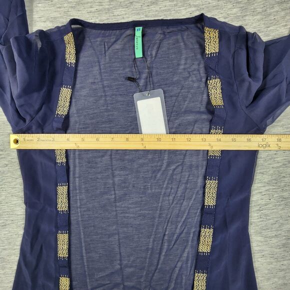 Poly Crepe Sheer Shrug With Matching Palazzo Pants Long Sleeve Womens Size XS - Picture 6 of 12